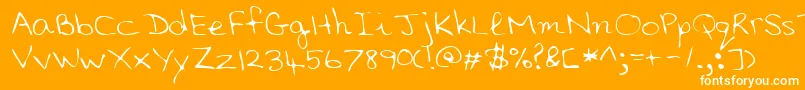 Lehn006 Font – White Fonts on Orange Background