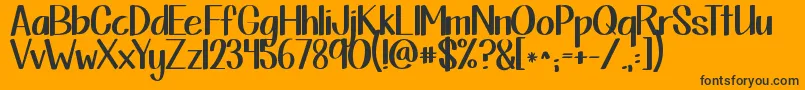 Kgthisisnotgoodbye Font – Black Fonts on Orange Background