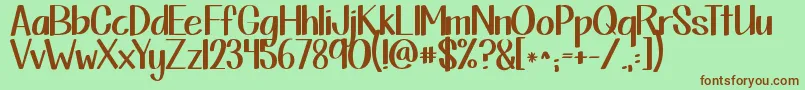 Kgthisisnotgoodbye Font – Brown Fonts on Green Background