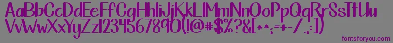 Kgthisisnotgoodbye Font – Purple Fonts on Gray Background