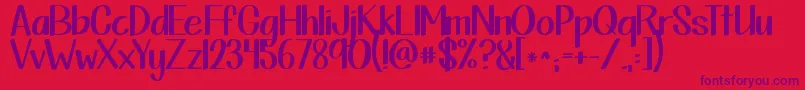 Kgthisisnotgoodbye Font – Purple Fonts on Red Background