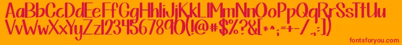 Kgthisisnotgoodbye Font – Red Fonts on Orange Background