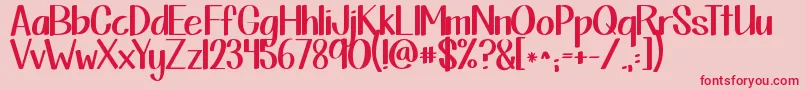 Kgthisisnotgoodbye Font – Red Fonts on Pink Background