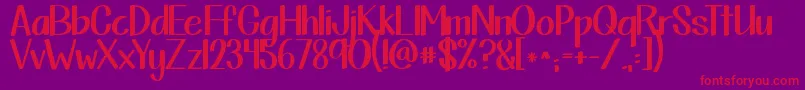 Kgthisisnotgoodbye Font – Red Fonts on Purple Background