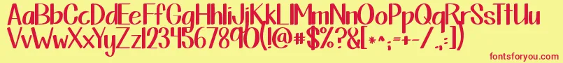 Kgthisisnotgoodbye Font – Red Fonts on Yellow Background