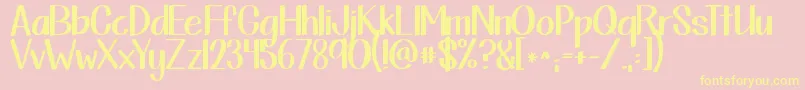 Kgthisisnotgoodbye Font – Yellow Fonts on Pink Background