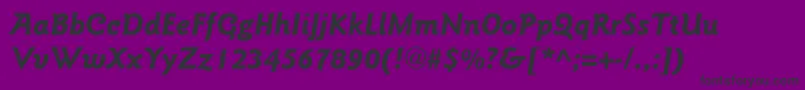 ItcGoudySansLtBoldItalic Font – Black Fonts on Purple Background