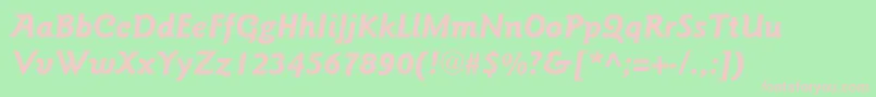 ItcGoudySansLtBoldItalic Font – Pink Fonts on Green Background