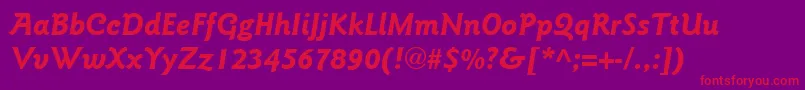 ItcGoudySansLtBoldItalic Font – Red Fonts on Purple Background