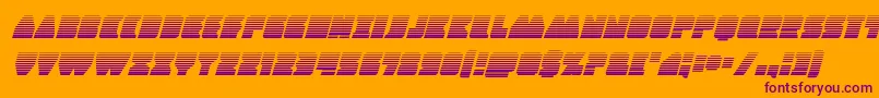 Contourofdutygradital Font – Purple Fonts on Orange Background