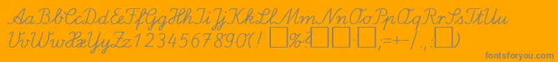 LaElDb-Schriftart – Graue Schriften auf orangefarbenem Hintergrund