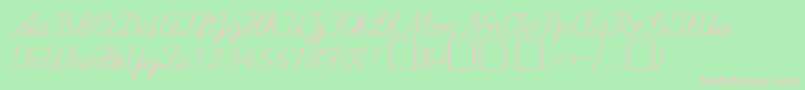 LaElDb Font – Pink Fonts on Green Background