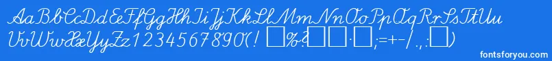 LaElDb Font – White Fonts on Blue Background