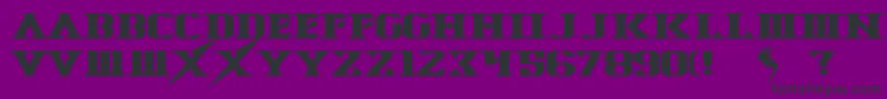 SpaceAngel-Schriftart – Schwarze Schriften auf violettem Hintergrund