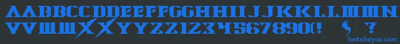 SpaceAngel Font – Blue Fonts on Black Background