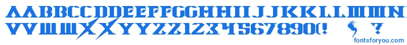 fuente SpaceAngel – Fuentes Azules Sobre Fondo Blanco