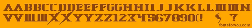 Шрифт SpaceAngel – коричневые шрифты на оранжевом фоне