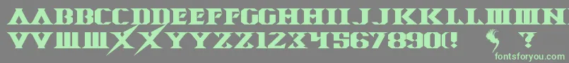 SpaceAngel-Schriftart – Grüne Schriften auf grauem Hintergrund