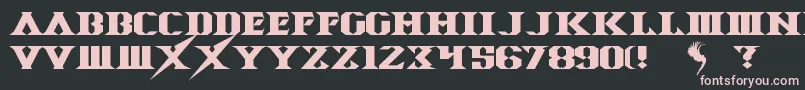 fuente SpaceAngel – Fuentes Rosadas Sobre Fondo Negro