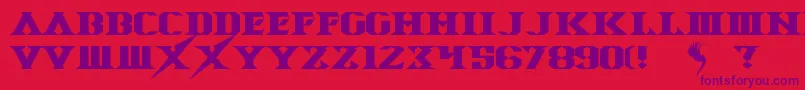 SpaceAngel Font – Purple Fonts on Red Background