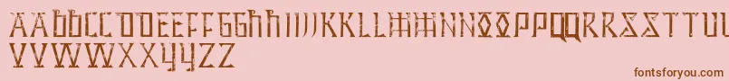 HiddenArchivesPersonnalUseOnly Font – Brown Fonts on Pink Background