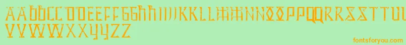 HiddenArchivesPersonnalUseOnly Font – Orange Fonts on Green Background