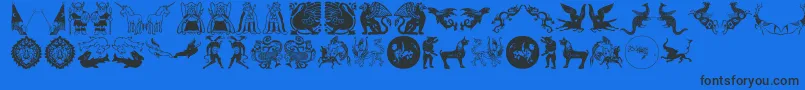 Mythological Font – Black Fonts on Blue Background