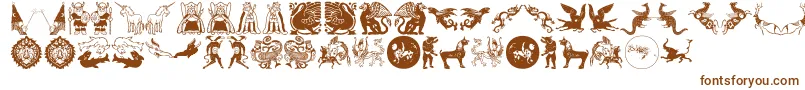 Mythological Font – Brown Fonts on White Background