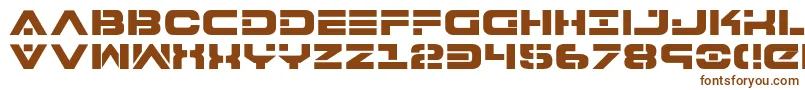 Шрифт 7thServiceExtrabold – коричневые шрифты на белом фоне