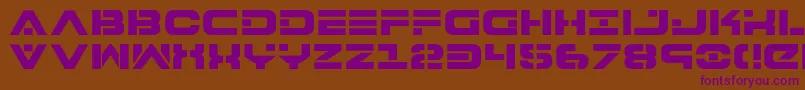 7thServiceExtrabold Font – Purple Fonts on Brown Background