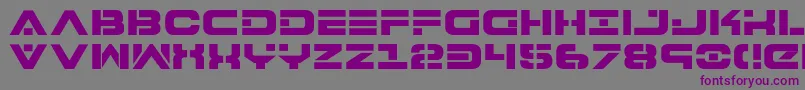 Czcionka 7thServiceExtrabold – fioletowe czcionki na szarym tle