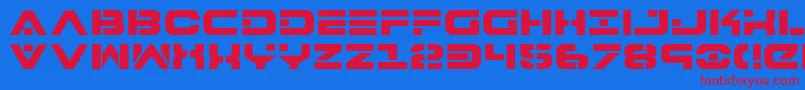 フォント7thServiceExtrabold – 赤い文字の青い背景