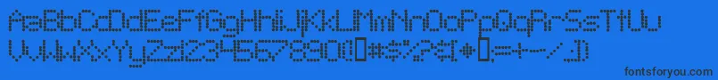 Шрифт Teleg – чёрные шрифты на синем фоне