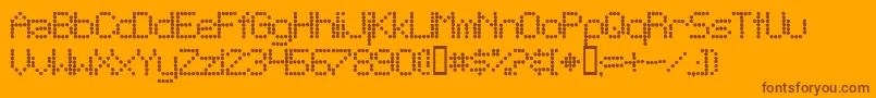 フォントTeleg – オレンジの背景に茶色のフォント