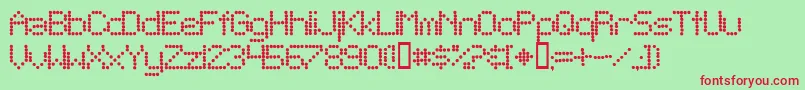 Teleg Font – Red Fonts on Green Background