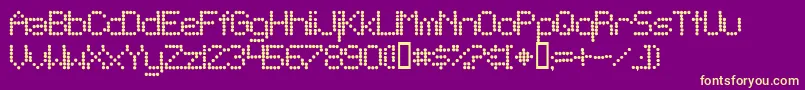 Teleg Font – Yellow Fonts on Purple Background