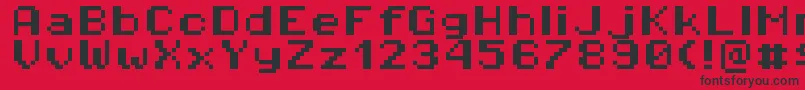 Pixeloperatorhb8 Font – Black Fonts on Red Background