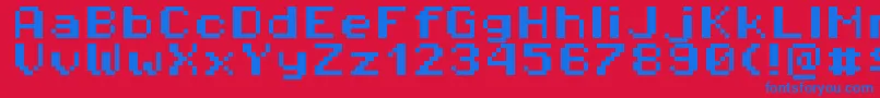 Pixeloperatorhb8 Font – Blue Fonts on Red Background