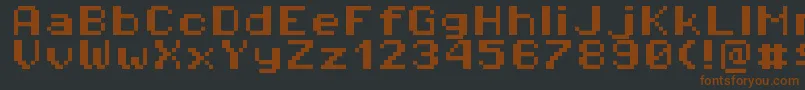 Czcionka Pixeloperatorhb8 – brązowe czcionki na czarnym tle