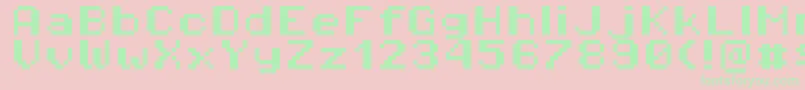 Fonte Pixeloperatorhb8 – fontes verdes em um fundo rosa
