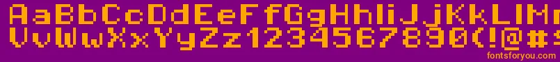 Pixeloperatorhb8 Font – Orange Fonts on Purple Background