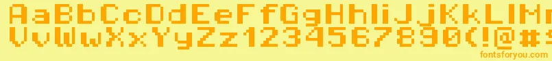Police Pixeloperatorhb8 – polices orange sur fond jaune