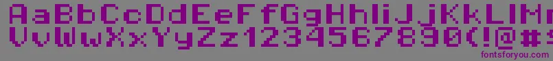 Pixeloperatorhb8-fontti – violetit fontit harmaalla taustalla