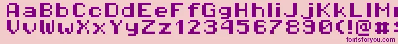 Pixeloperatorhb8 Font – Purple Fonts on Pink Background