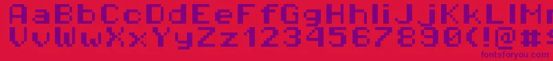 フォントPixeloperatorhb8 – 赤い背景に紫のフォント