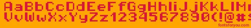 Pixeloperatorhb8 Font – Red Fonts on Orange Background