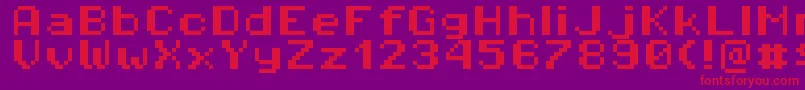 Czcionka Pixeloperatorhb8 – czerwone czcionki na fioletowym tle