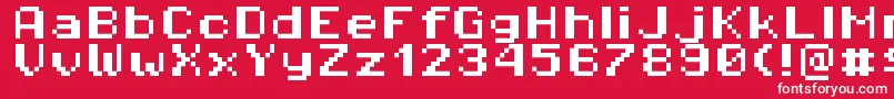 Шрифт Pixeloperatorhb8 – белые шрифты на красном фоне