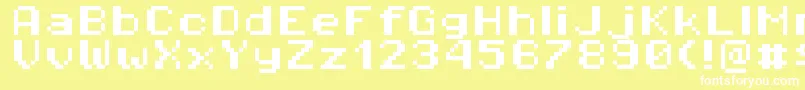 fuente Pixeloperatorhb8 – Fuentes Blancas Sobre Fondo Amarillo