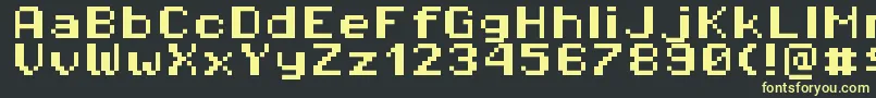 フォントPixeloperatorhb8 – 黒い背景に黄色の文字